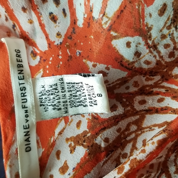 Diane Von Furstenberg Tupai Chiffon Wrap Dress Sz 8 - Picture 2 of 4